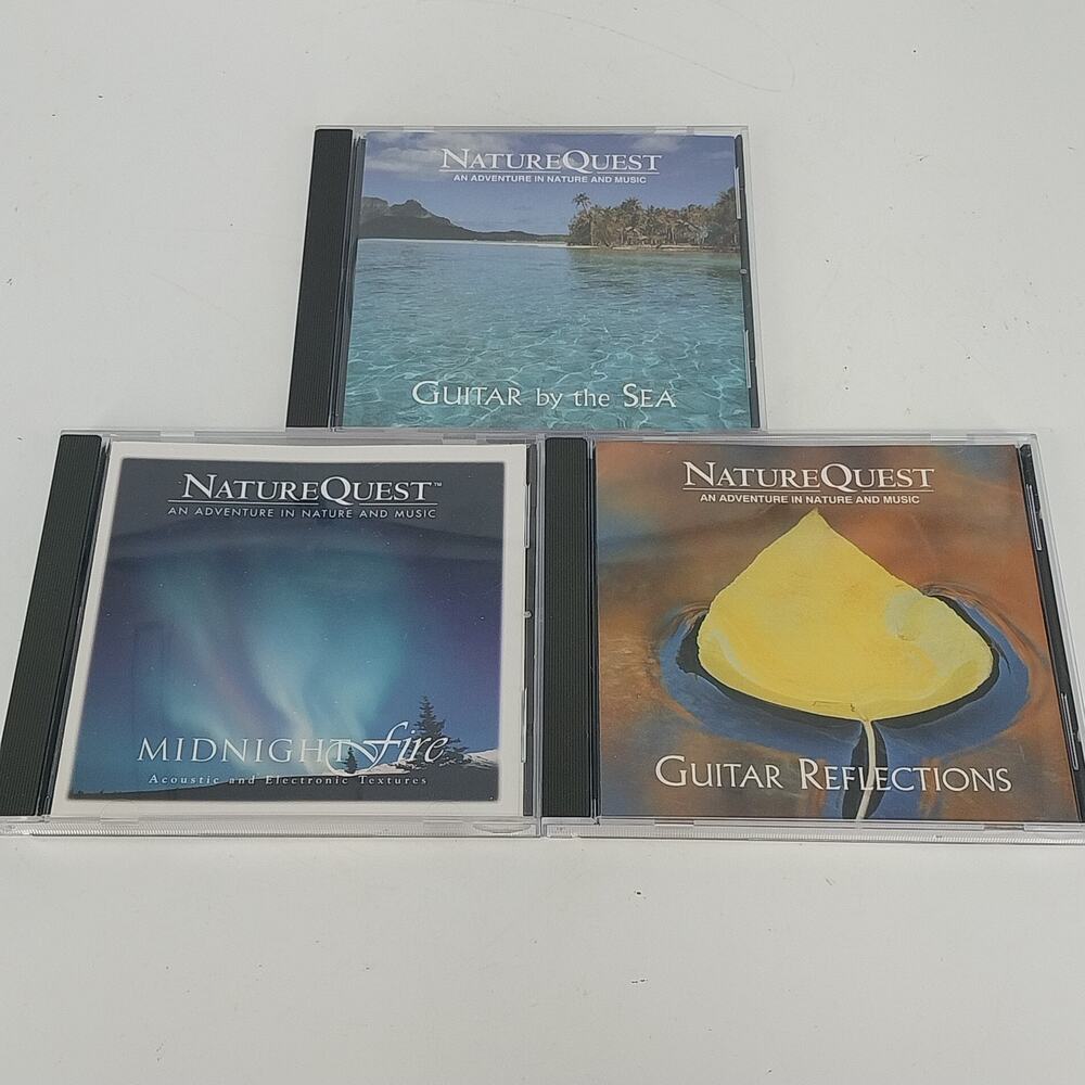 NatureQuest Midnight Fire Guitar by the Sea Guitar Reflections 3 CD Relaxation
